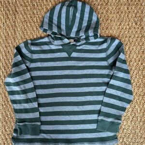 Hanna Andersson hooded long sleeve waffle shirt, size 8